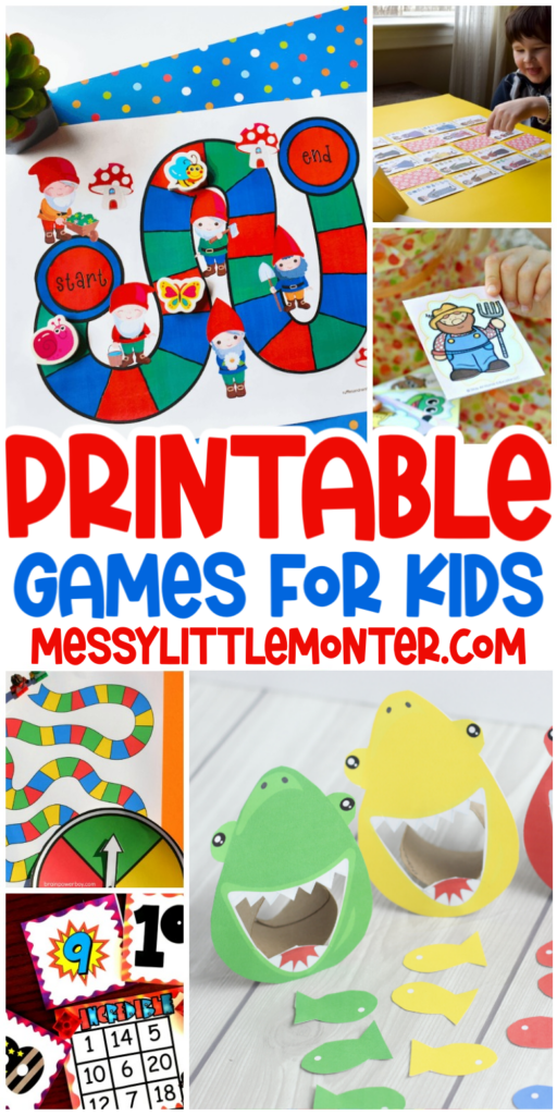 Printable Games For Kids Messy Little Monster