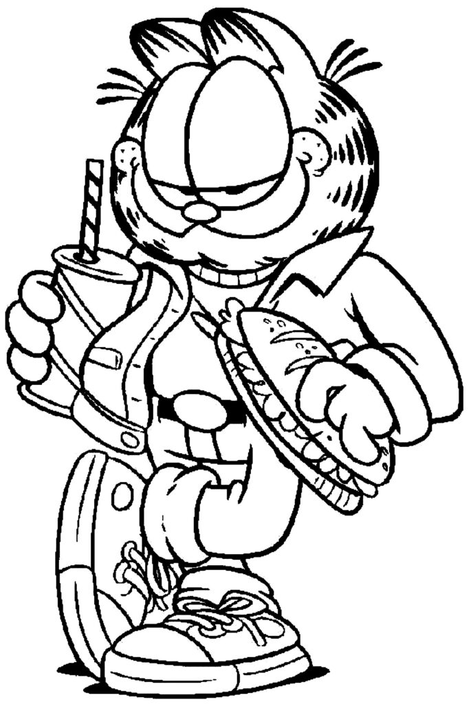 Printable Garfield Coloring Pages