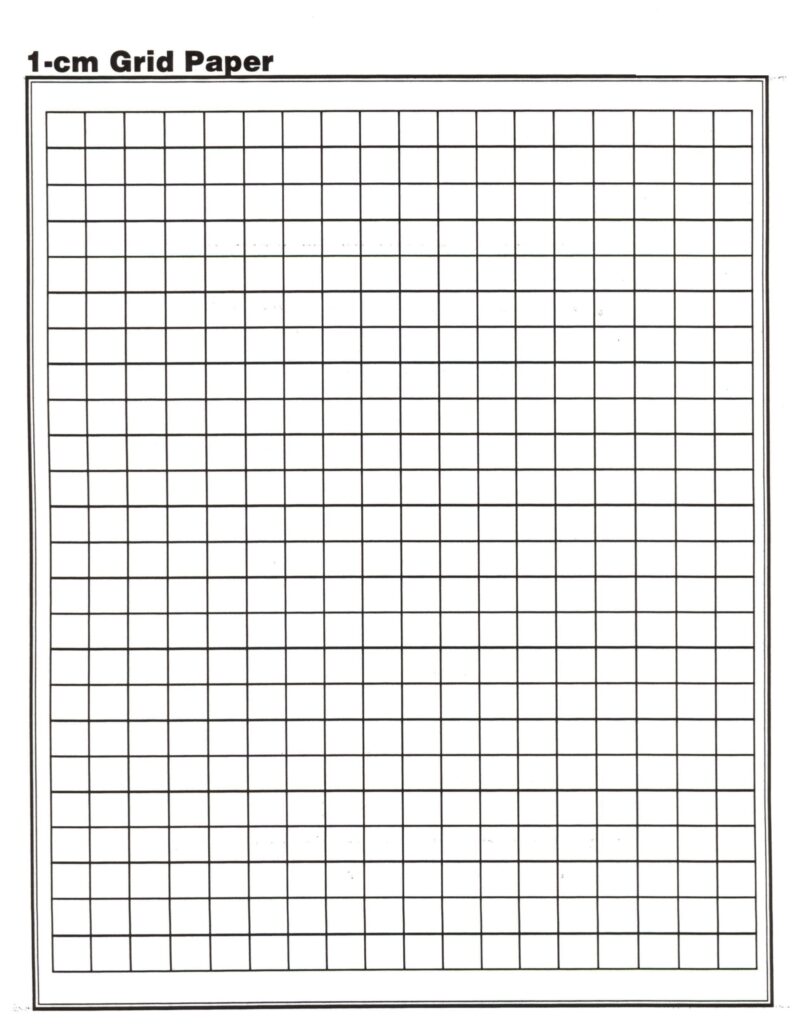 Printable Graph Paper 1 Cm Grid