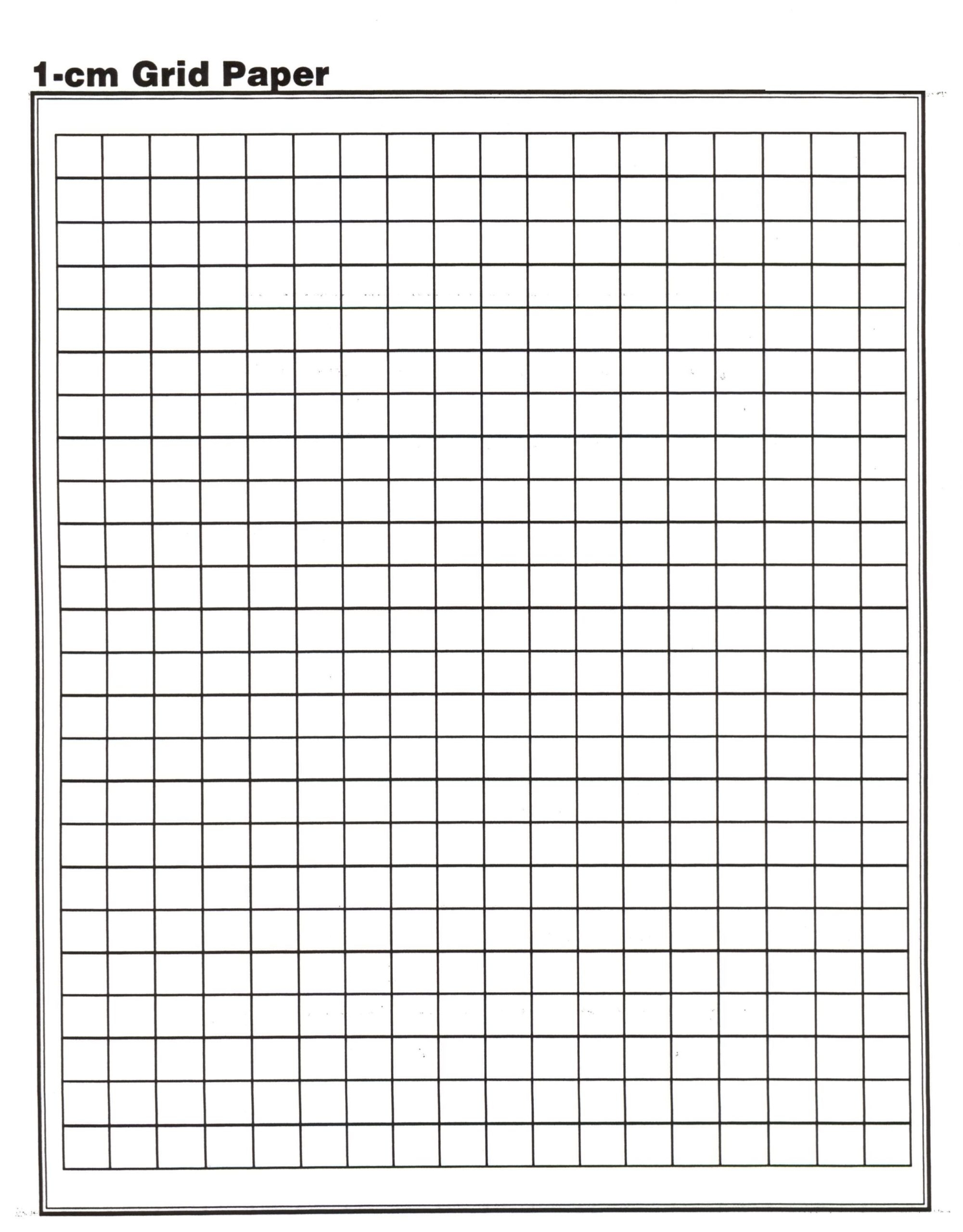 Printable Graph Paper 1 Cm Grid