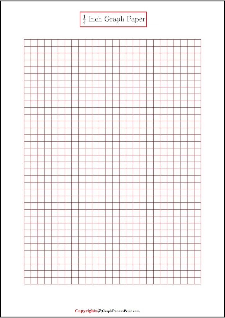 Printable Grid Paper 1 4 Inch