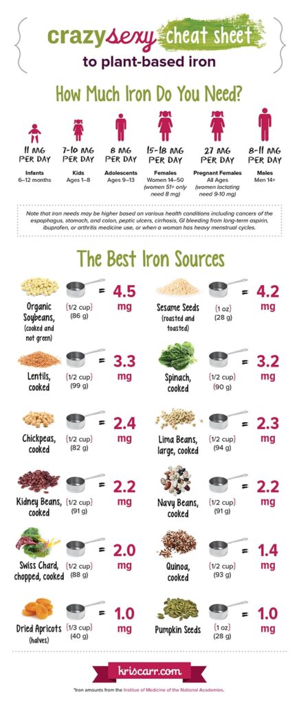 Printable Iron Rich Food List