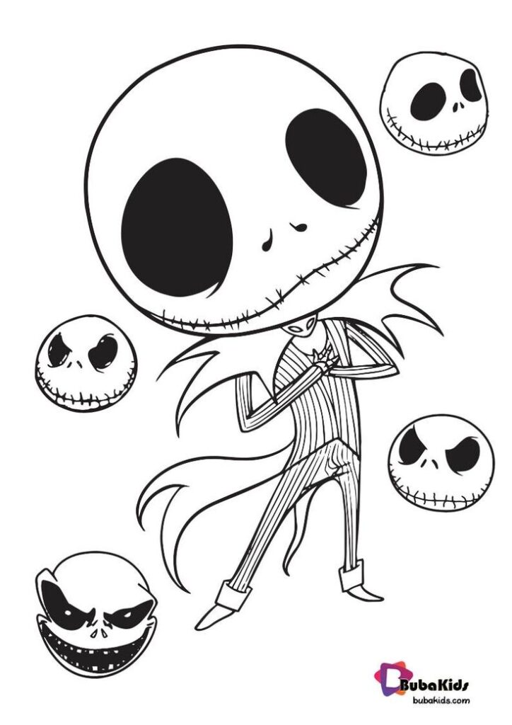 Printable Jack Skellington Coloring Page