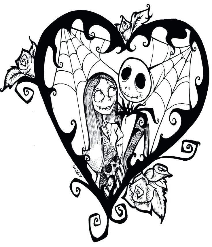Printable Jack Skellington Coloring Page