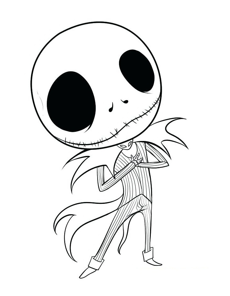 Printable Jack Skellington Coloring Page