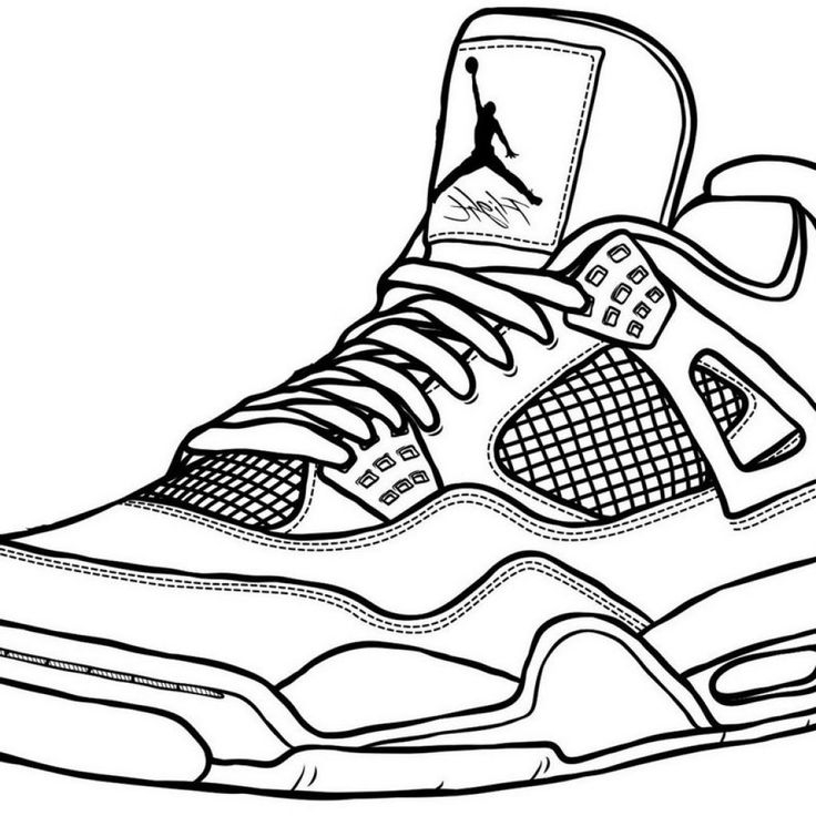 Printable Jordan Shoe Coloring Pages