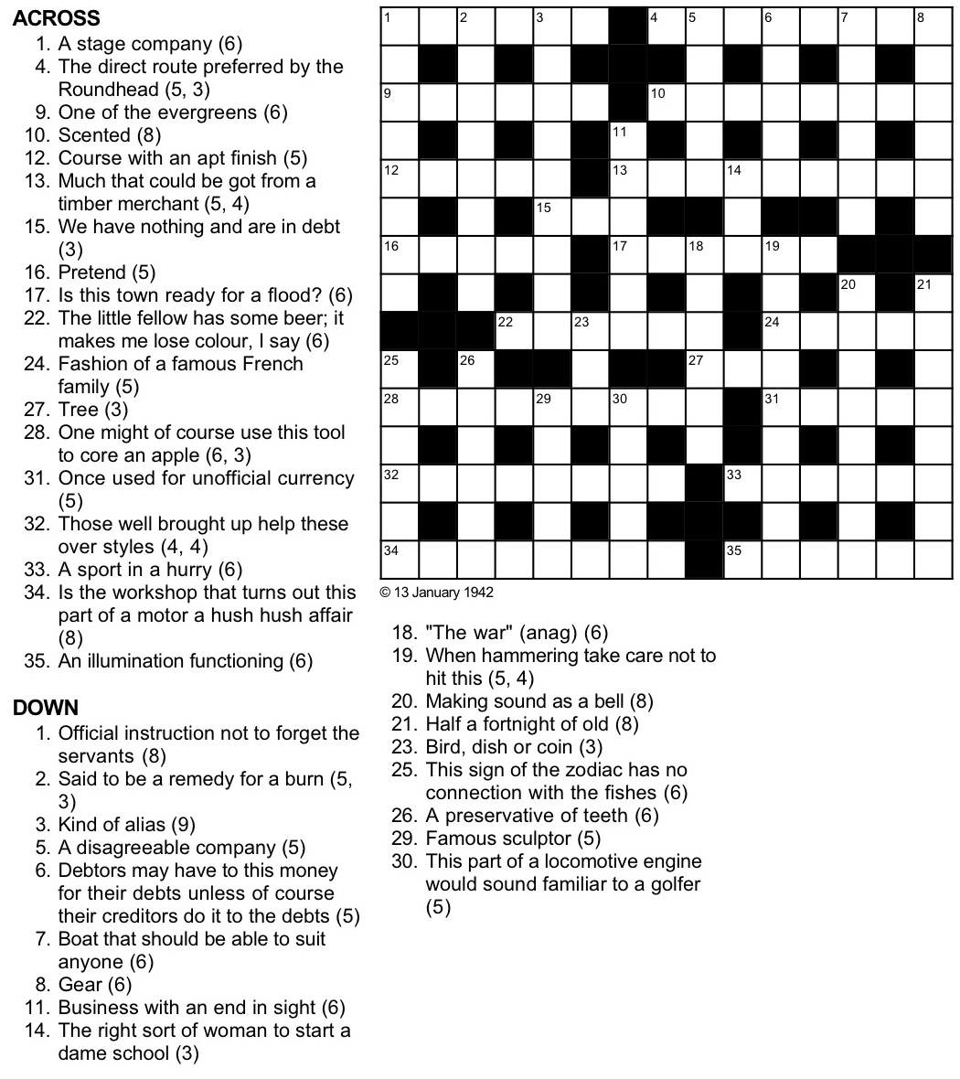 Printable Jumbo Crossword Printable Crossword Puzzles May 2020