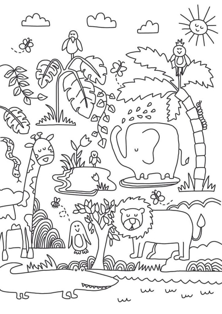 Printable Jungle Coloring Pages Ready For Download