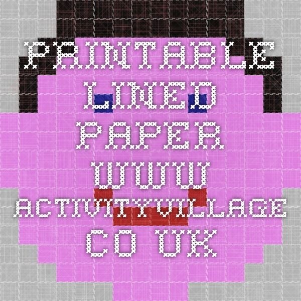 Printable Lined Paper Www activityvillage co uk Printable Lined Paper 