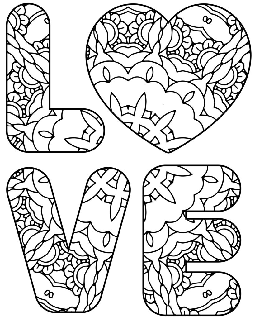 Printable Love Coloring Pages