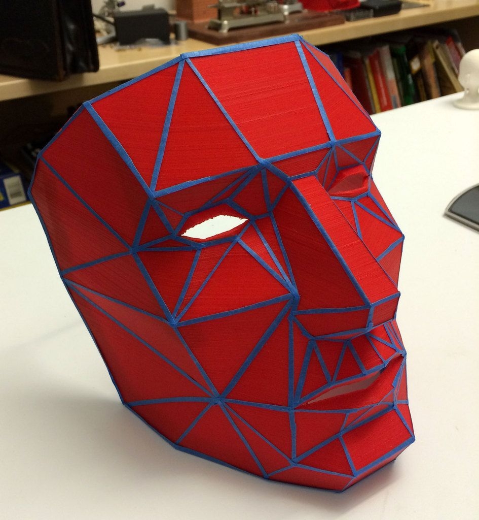 Printable Low Poly Mask By Jpark Thingiverse Low Poly Mask Paper 