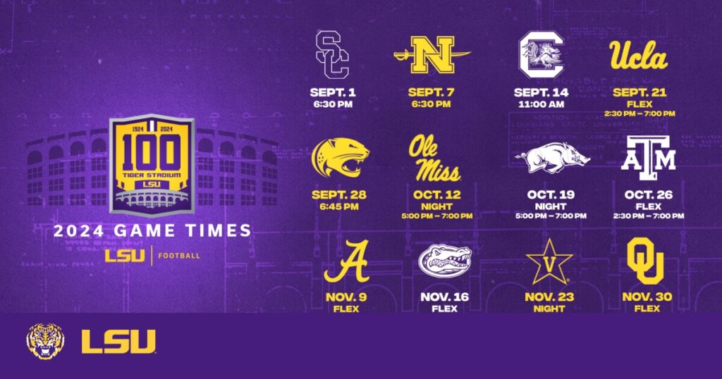 Printable LSU Football Schedule 2026 A Comprehensive Guide For Fans 