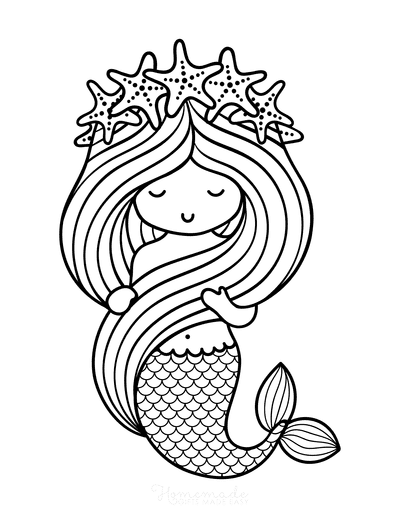 Printable Mermaid Coloring Pages With Free PDFs