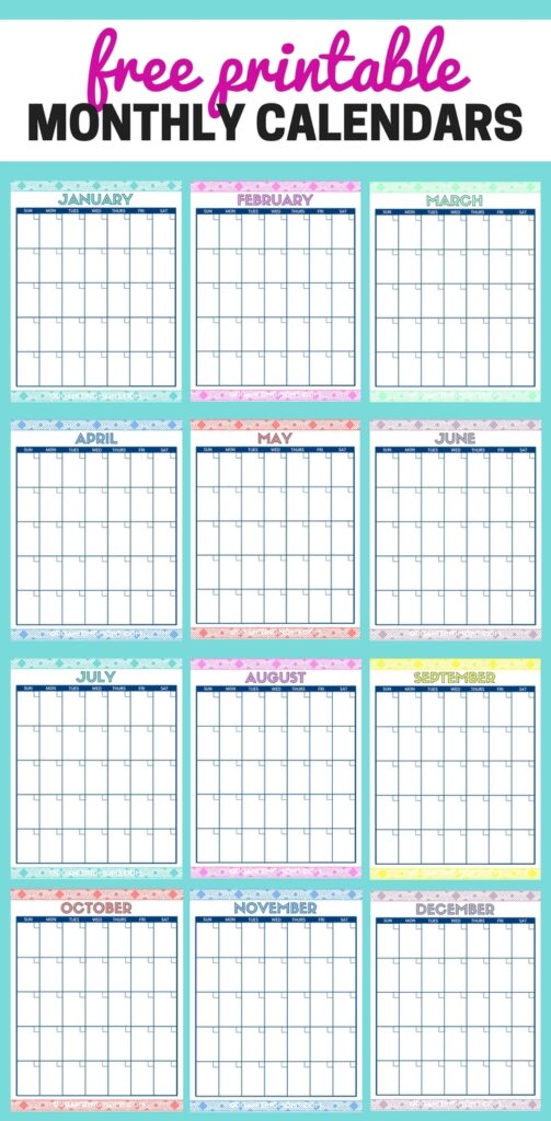 Printable Month Calendar Template