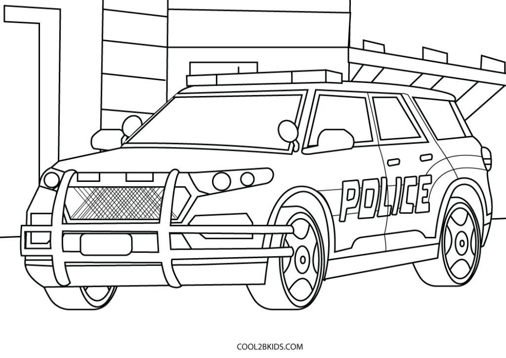 Printable Police Car Coloring Pages