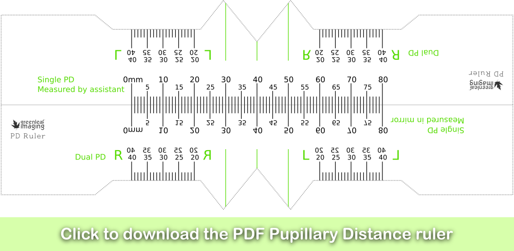 Printable Pupillary Distance Ruler