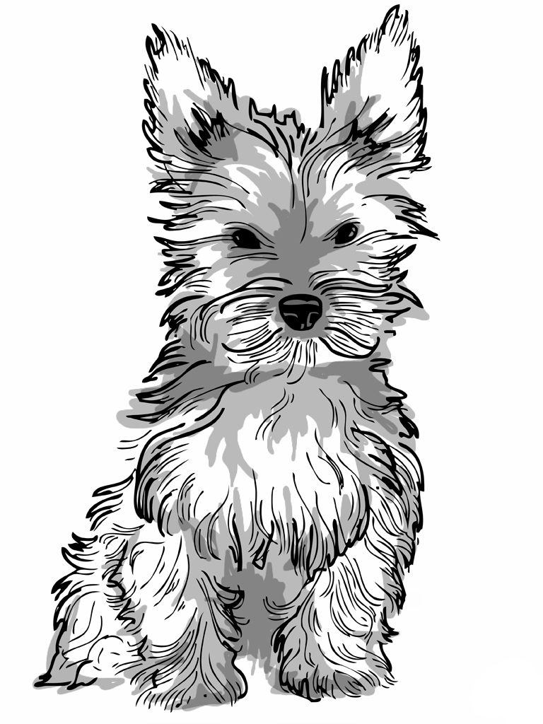 Printable Realistic Dog Coloring Pages