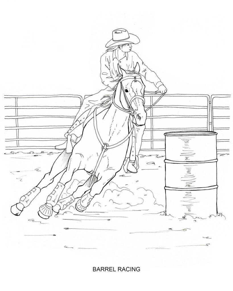 PRINTABLE Set Of 10 Western Riding Coloring Pages Digital Etsy