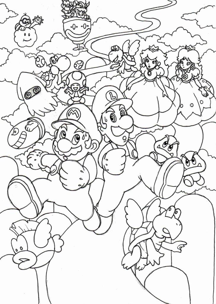Printable Super Mario 3d World Coloring Pages Printable Word Searches