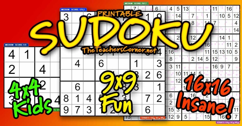 Printable The Teacher s Corner Sudoku Puzzles Sudoku Puzzles Printable