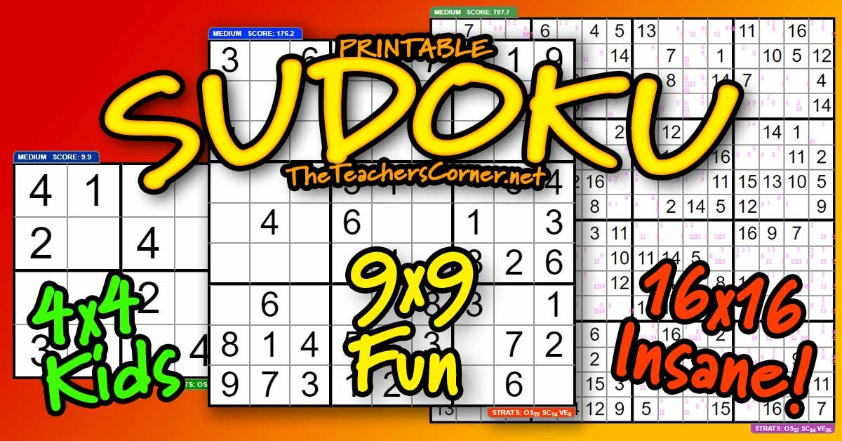 Printable The Teacher s Corner Sudoku Puzzles Sudoku Puzzles Printable