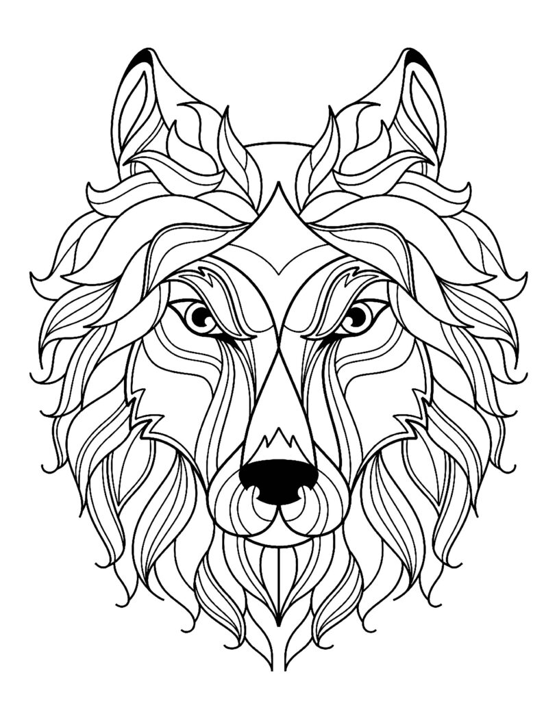 Printable Wolf Coloring Pages