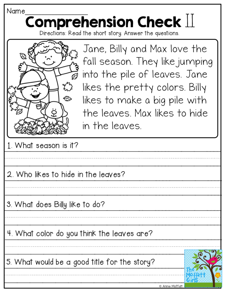 Reading Comprehension Worksheets Printable Printable Worksheets