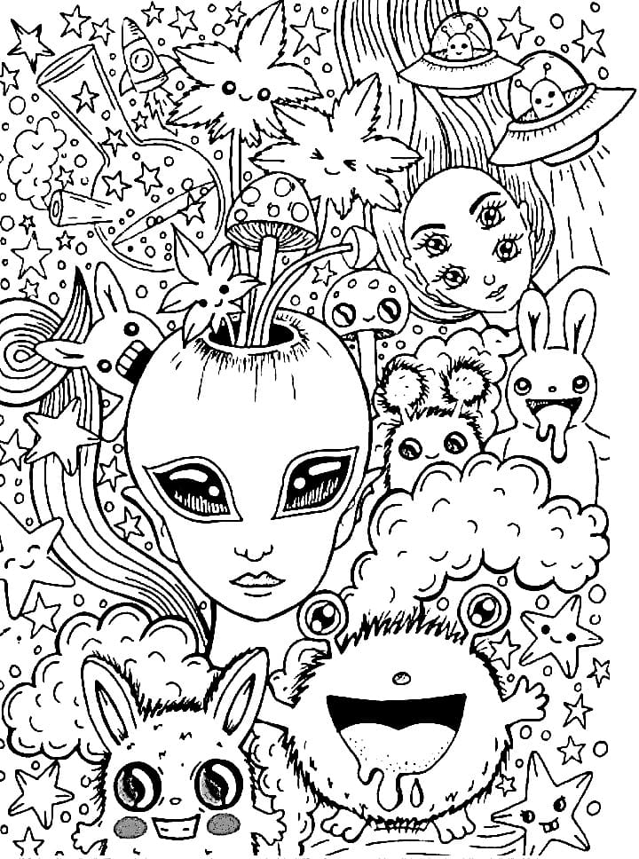 Remarkable Trippy Coloring Page Free Printable Coloring Pages For Kids