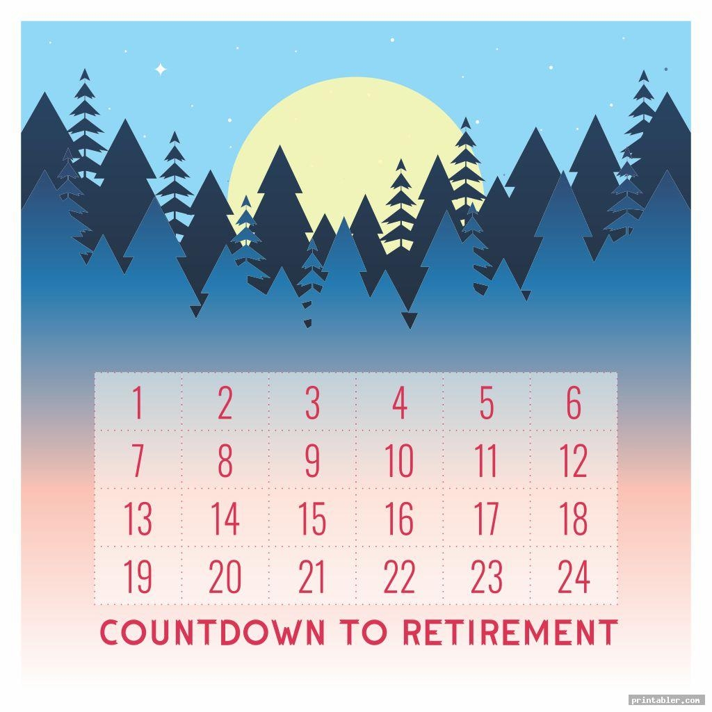 Retirement Countdown Calendar Printable Printable Templates