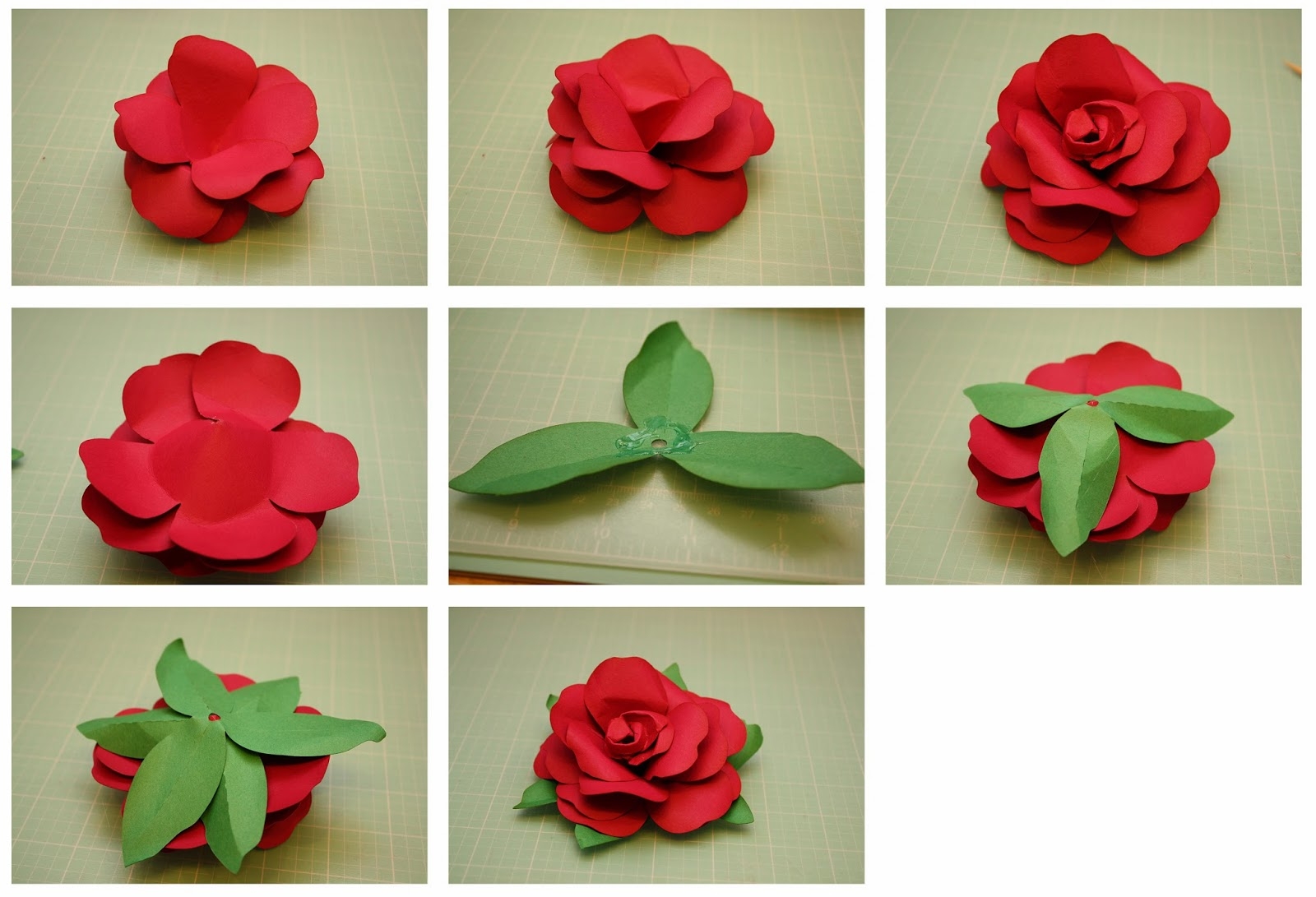 Rolled Rose And Easy To Assemble Rose 3D Paper Flowers Bits Of Paper