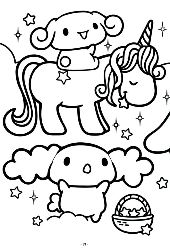 Sanrio Cinnamoroll Coloring Page Free Printable Coloring Pages For Kids