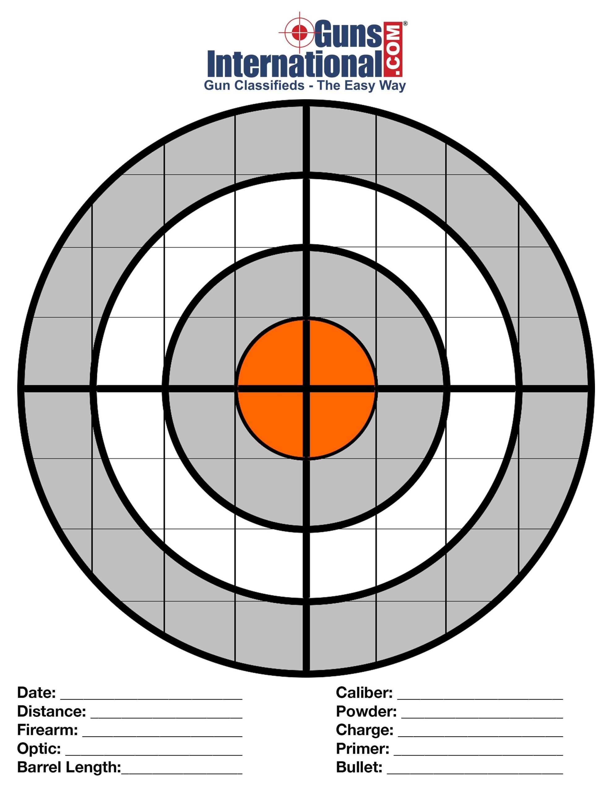 Shooting Range Printable Targets