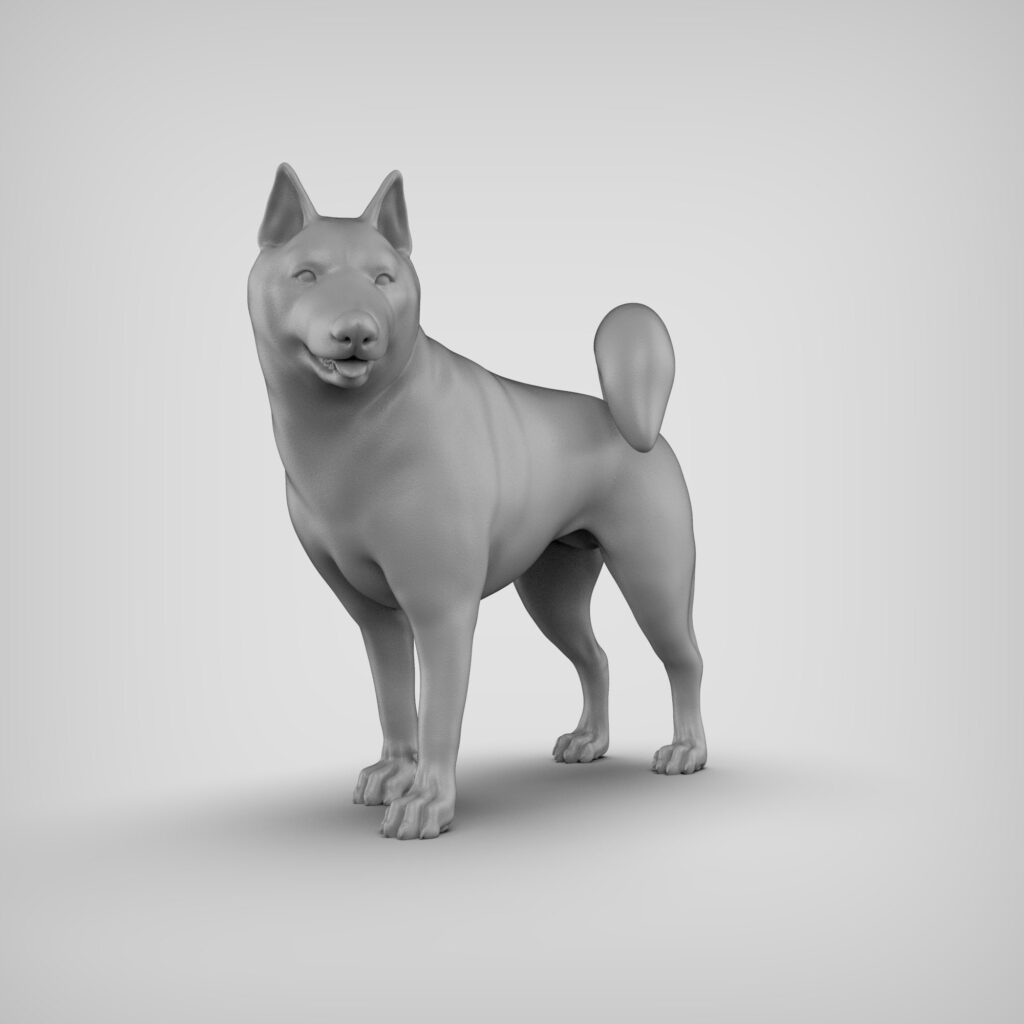 Siberian Husky STL File 3D Print Model Pose 02 Etsy