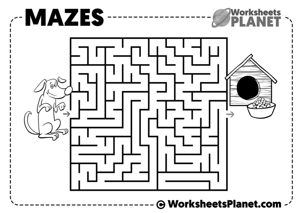 Simple Printable Mazes