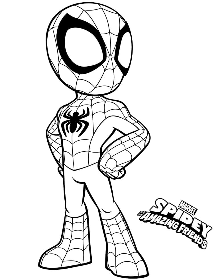 Spidey Spider Man Coloring Page Free Printable Coloring Pages For Kids