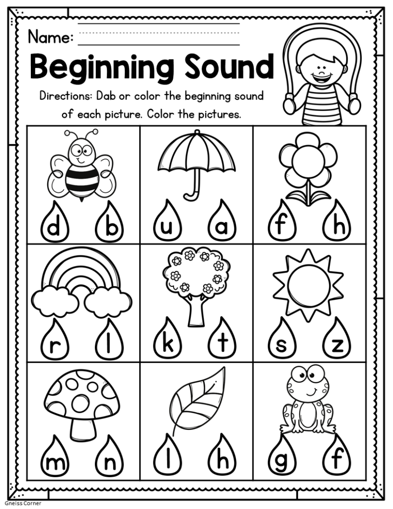 Spring Printables For Kindergarten