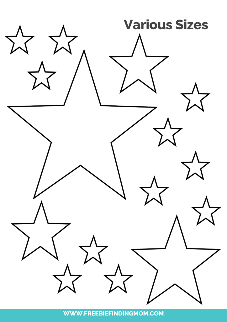 Star Templates Different Sizes