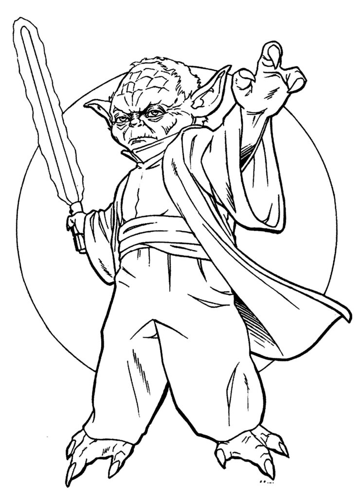Star Wars Yoda Star Wars Coloring Pages For Kids