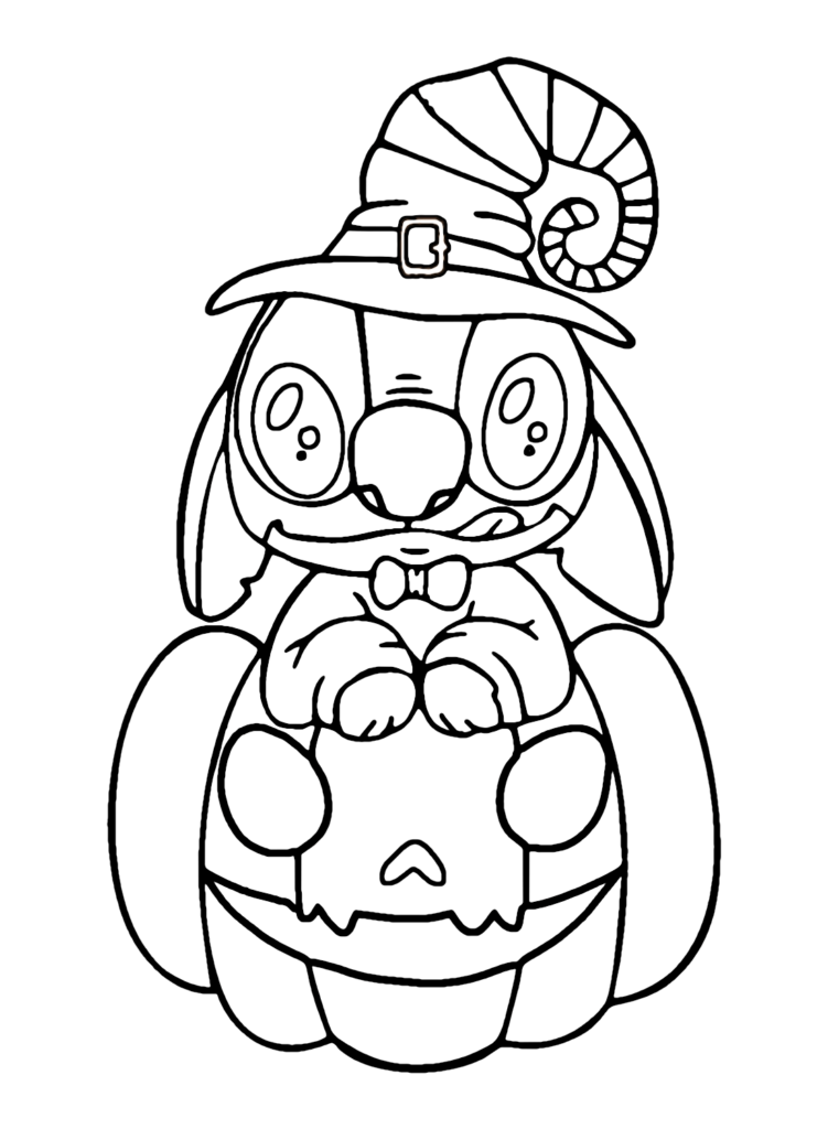 Stitch Halloween Coloring Pages Coloring Page Free Printable Coloring 