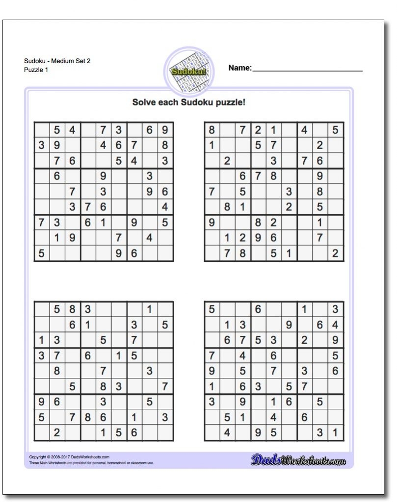 Sudoku Printable Teacher s Corner