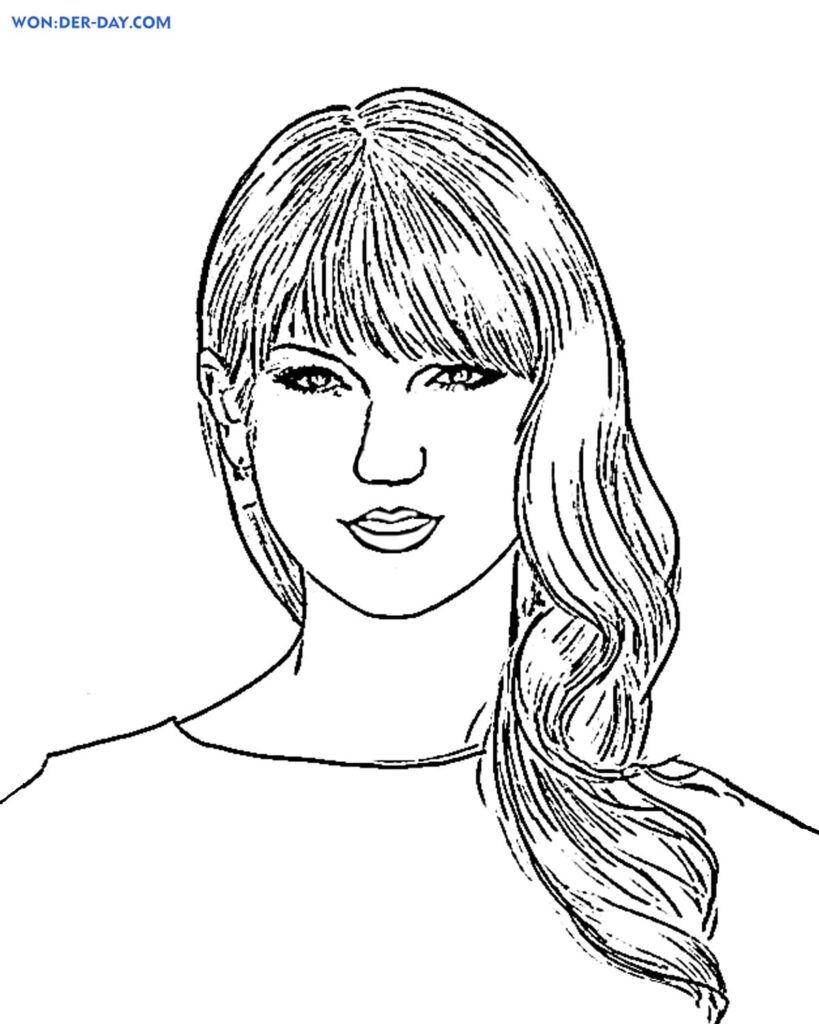 Taylor Swift Coloring Pages Print For Free WONDER DAY Coloring