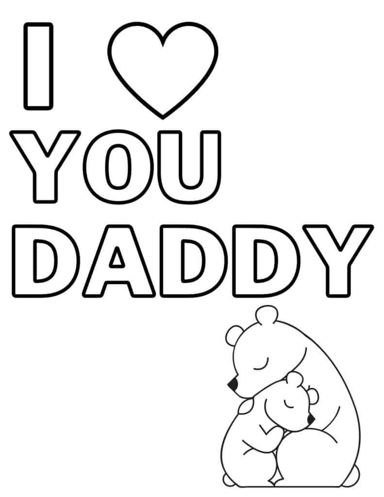 The Best I Love You Dad Coloring Pages Dresses And Dinosaurs