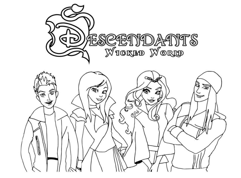 The Descendants To Download Descendants Coloring Pages For Kids