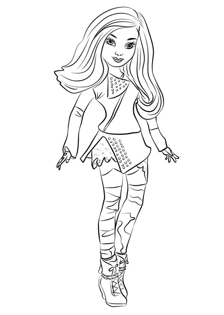 The Descendants To Print For Free Descendants Coloring Pages For Kids