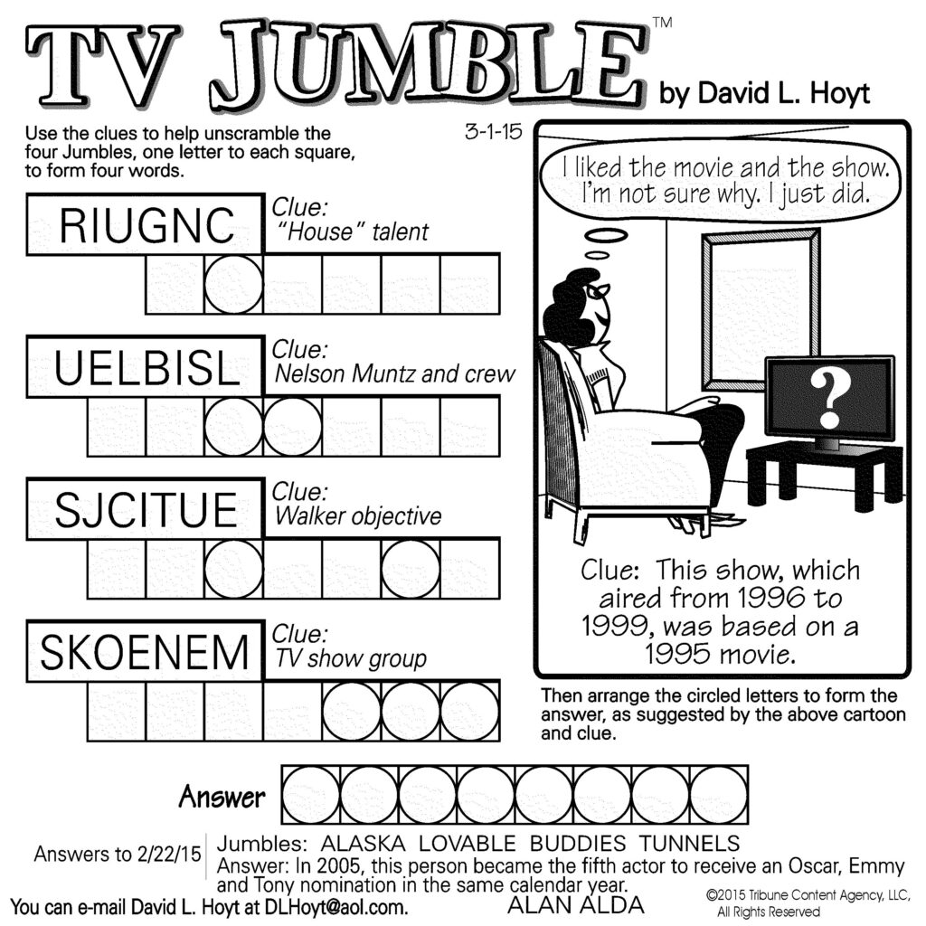 Today s Jumble Printable