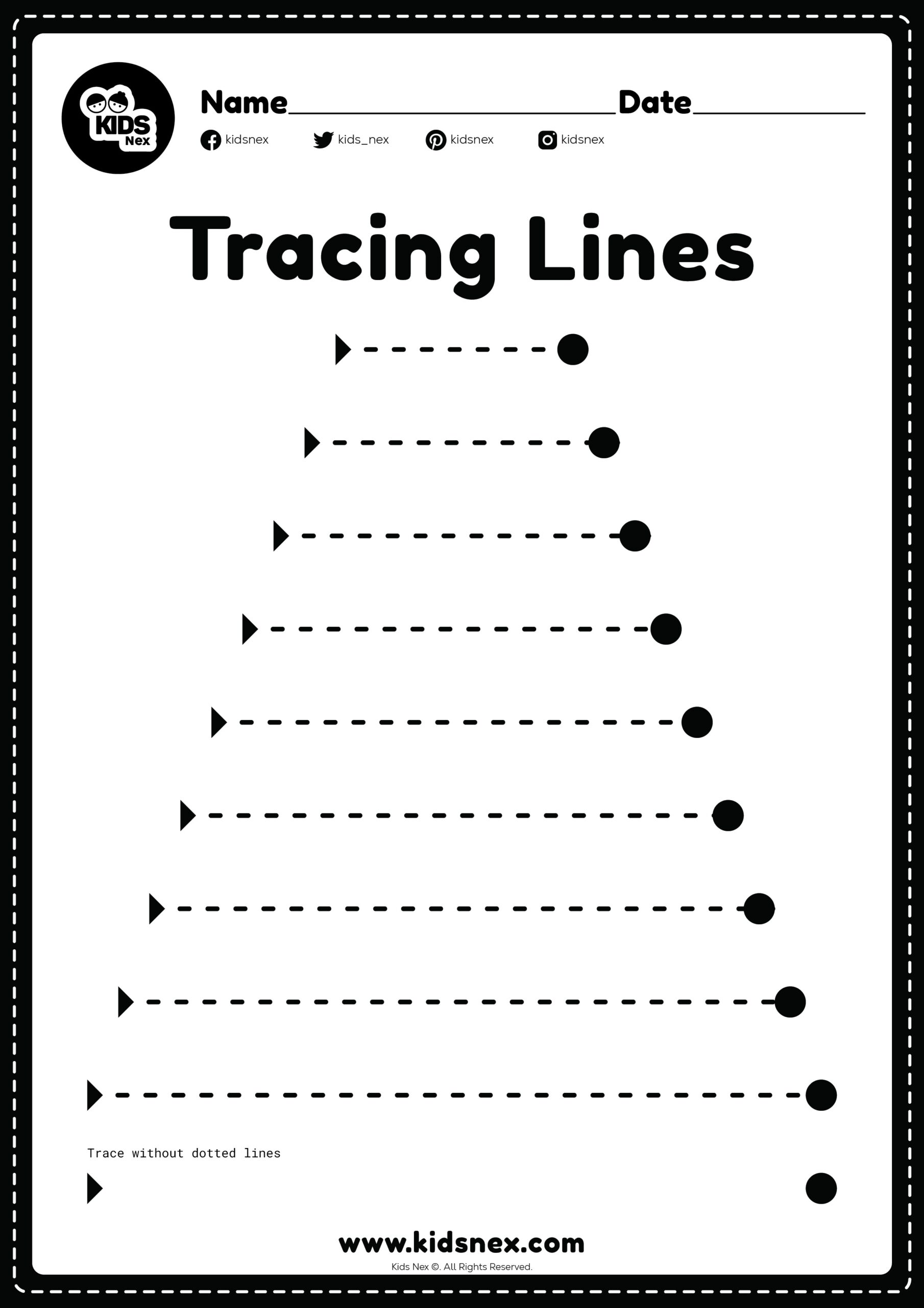 Tracing Lines Free Printables