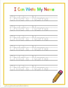 Name Tracing Printables - Printable We Love Printables