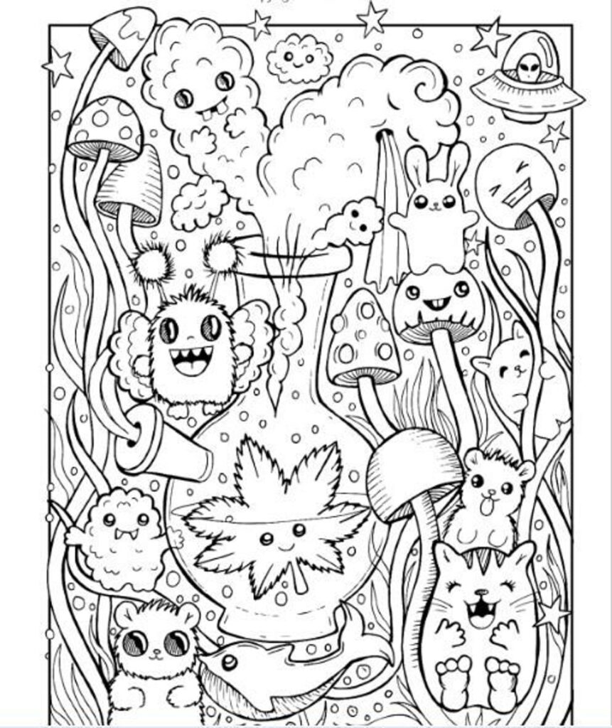Trippy Coloring Pages Printable