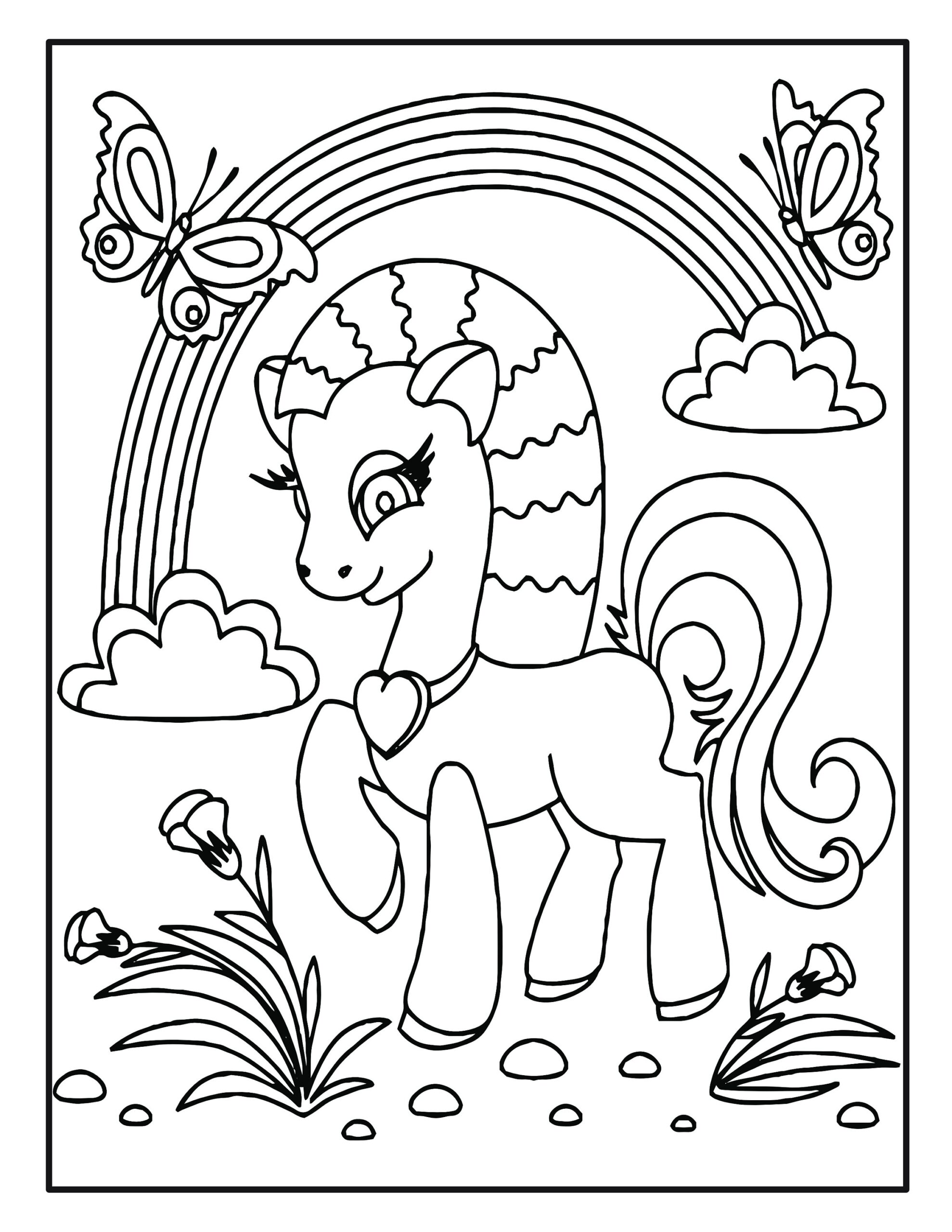 Unicorn Coloring Book Pages For Kids 50 Unicorn Coloring Pages For Kids