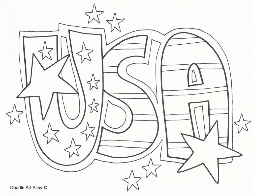 United States Of America Coloring Page At GetColorings Free